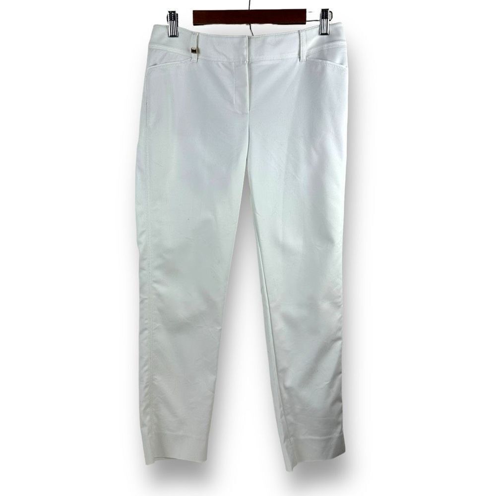 White House Black Market Women's Size 4 Perfect‎ Form Slim Ankle Jean White